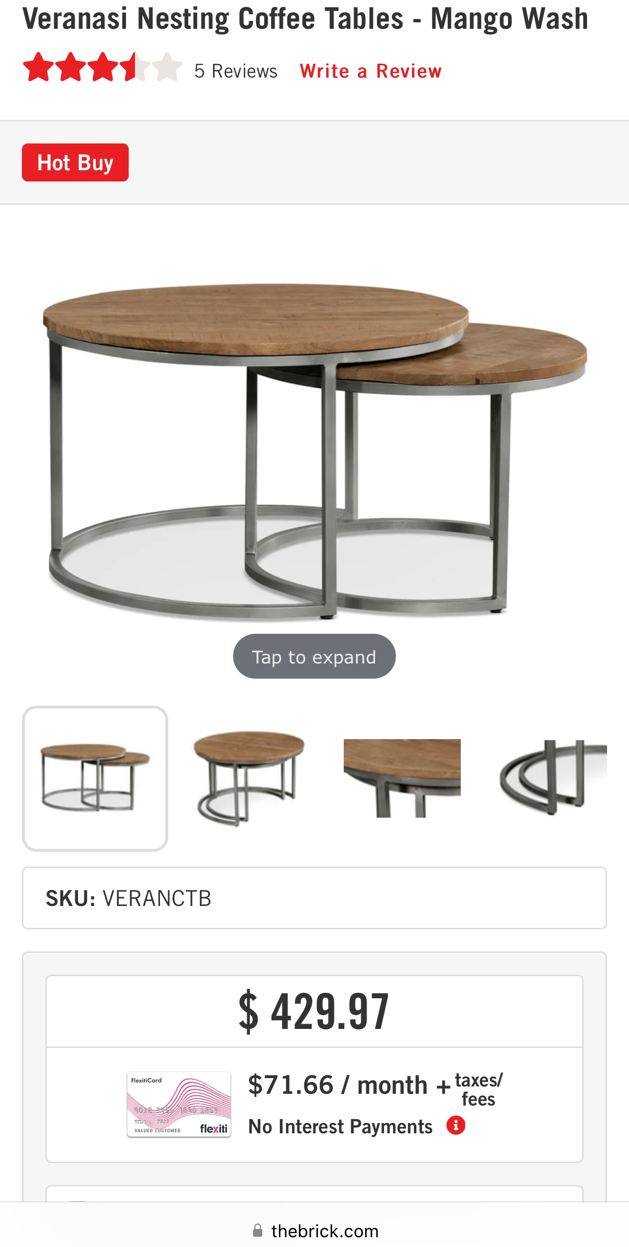 The Bricks Nesting coffee table thumbnail