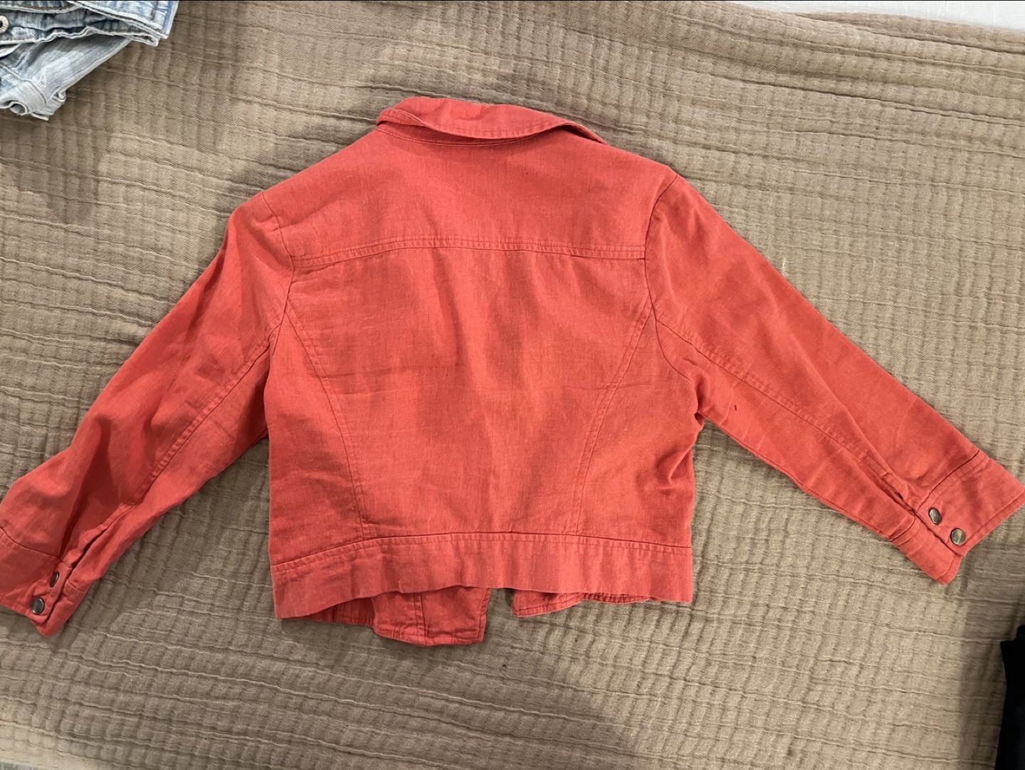 Linen crop jacket - photo 2