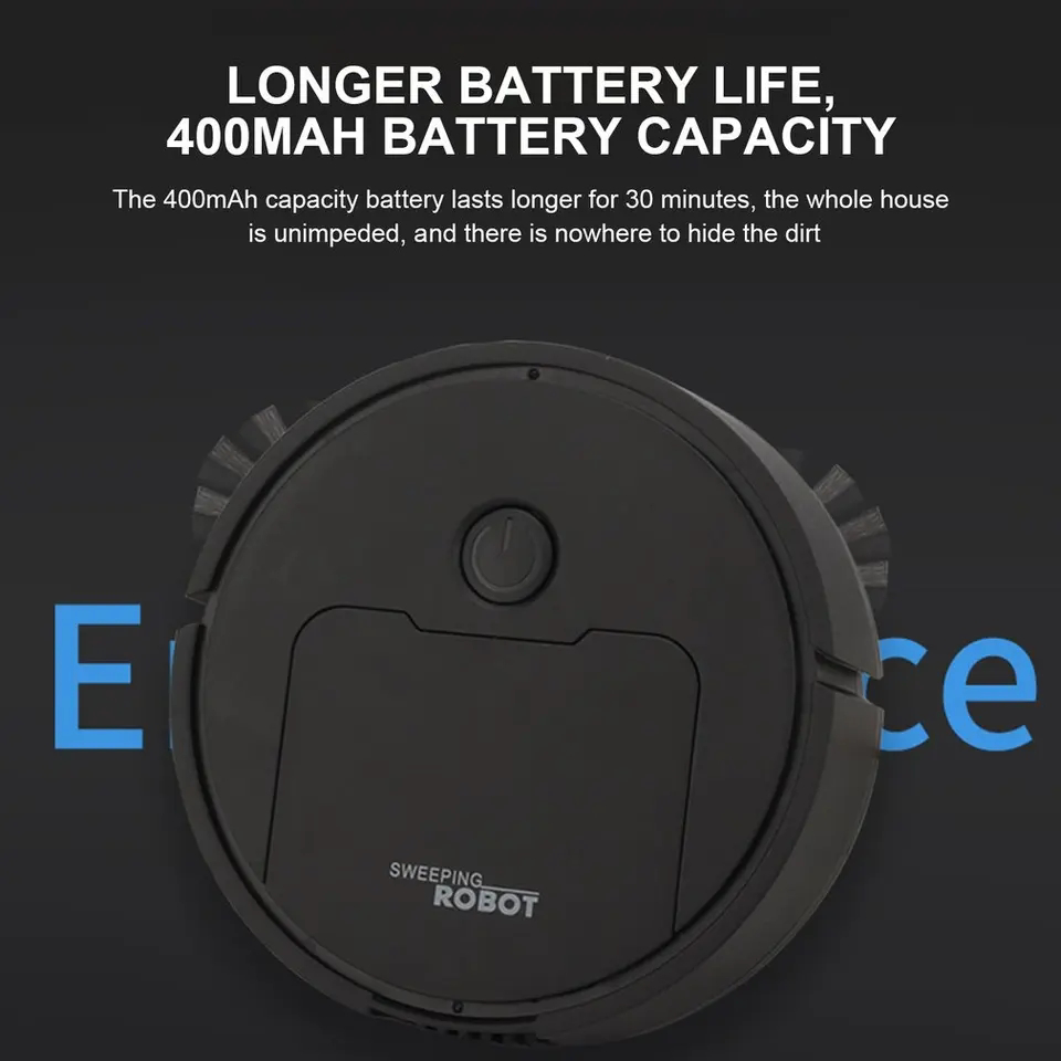 Robot Vacuum Cleaner Mini Rechargeable Suction Floor Sweeper image indicator(3)