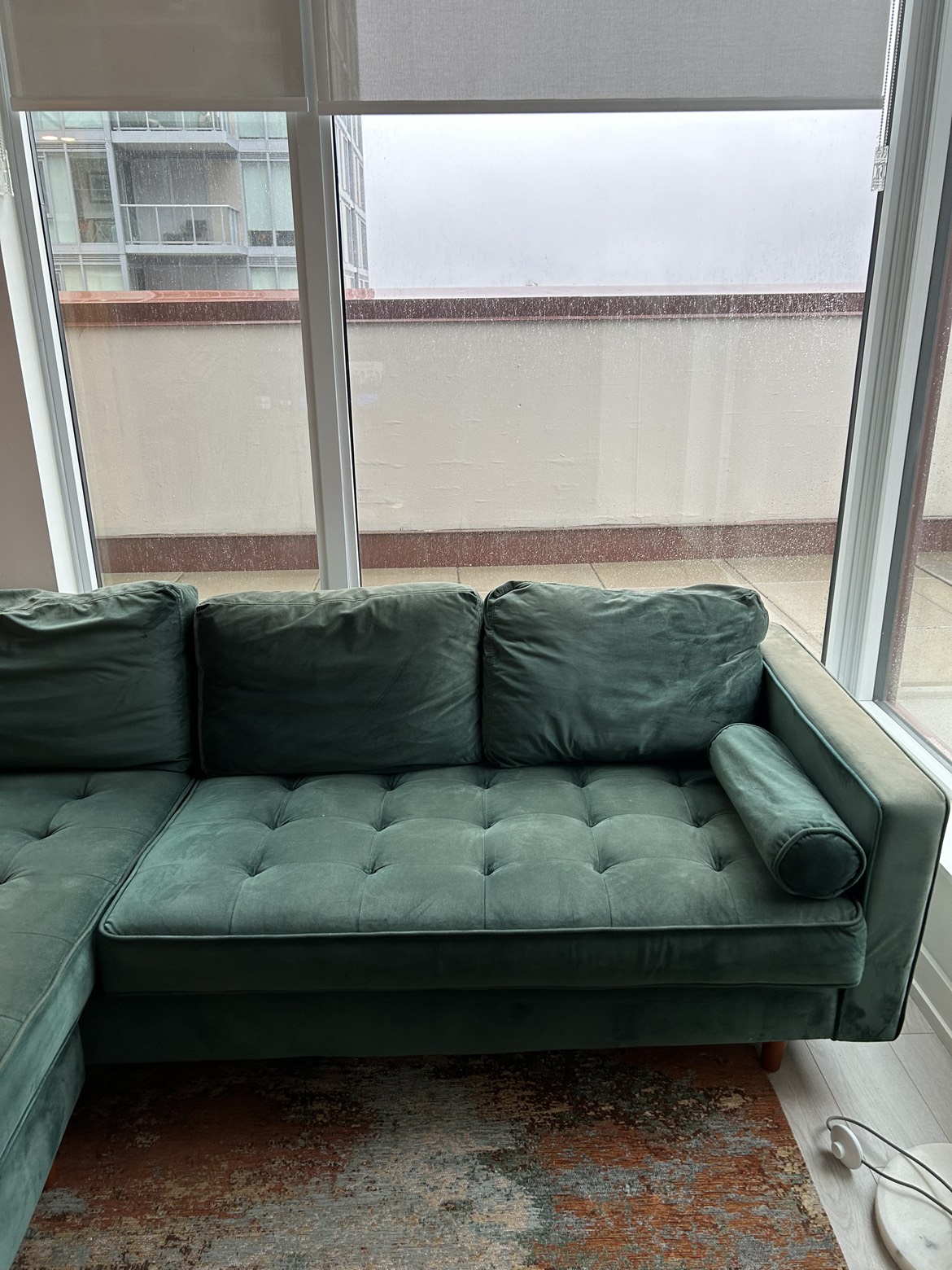 2-piece upholstered velvet AllModern Sofa and Chaise - photo 3