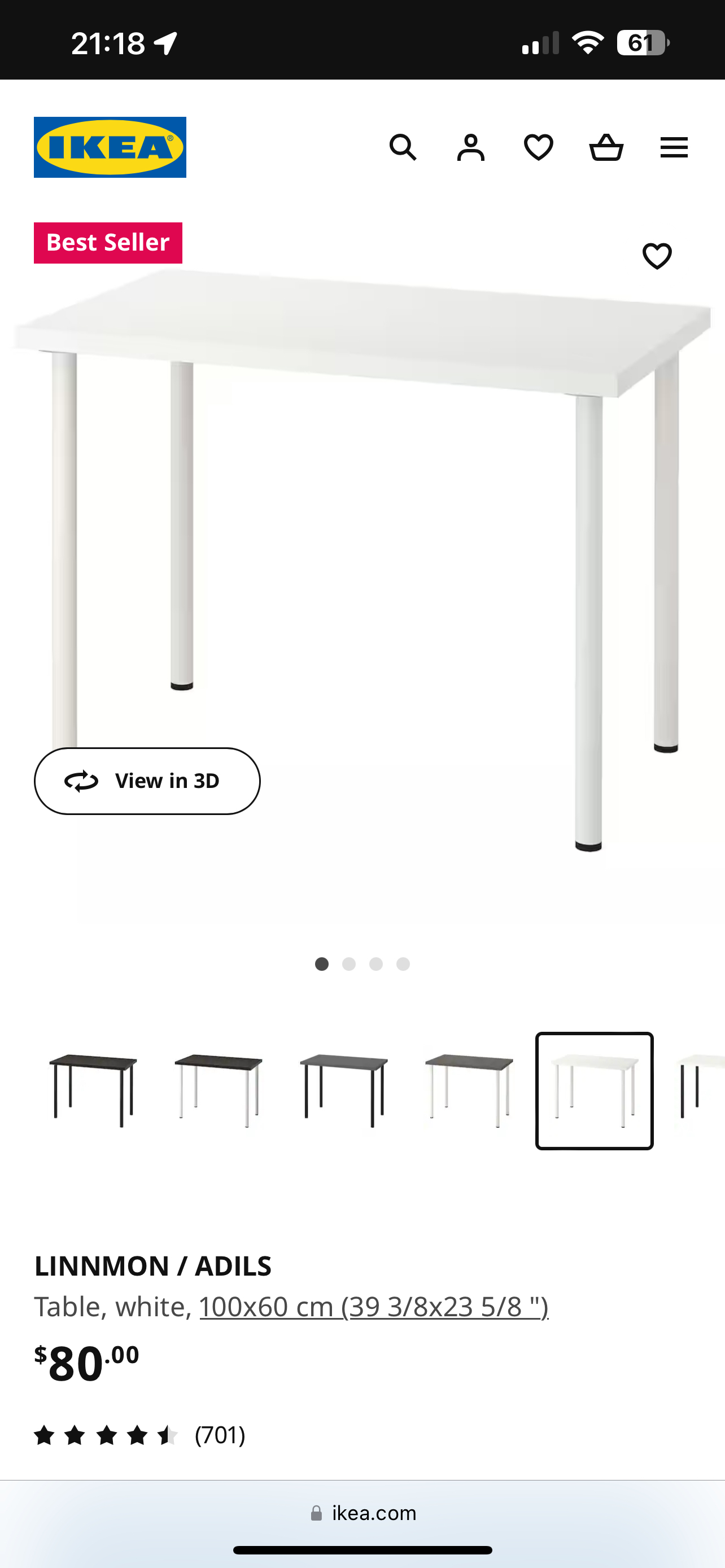 Linnmon table Ikea #SellingSpree - photo 3
