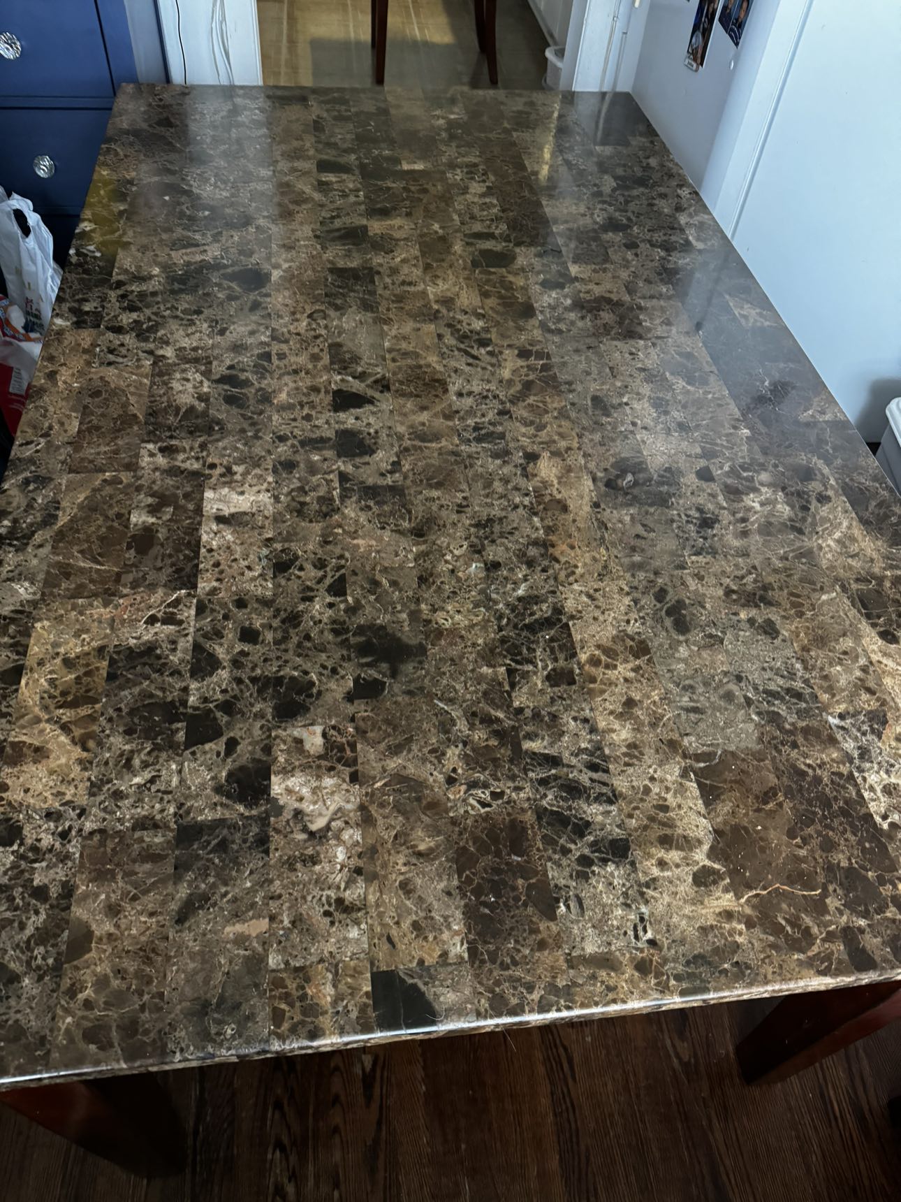 Marble top dining table - photo 2