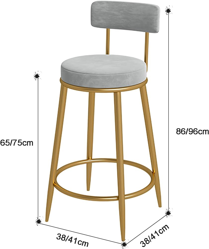 2 grey velvet bar stools - photo 2