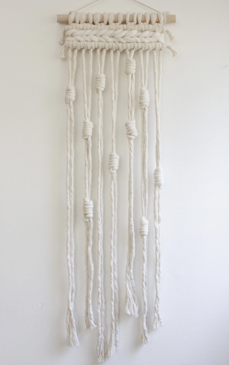 Long macrame with weaving wall hanging - photo 4