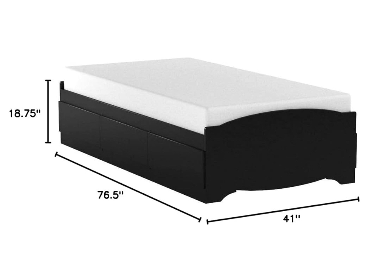Twin bed frame with Mattress