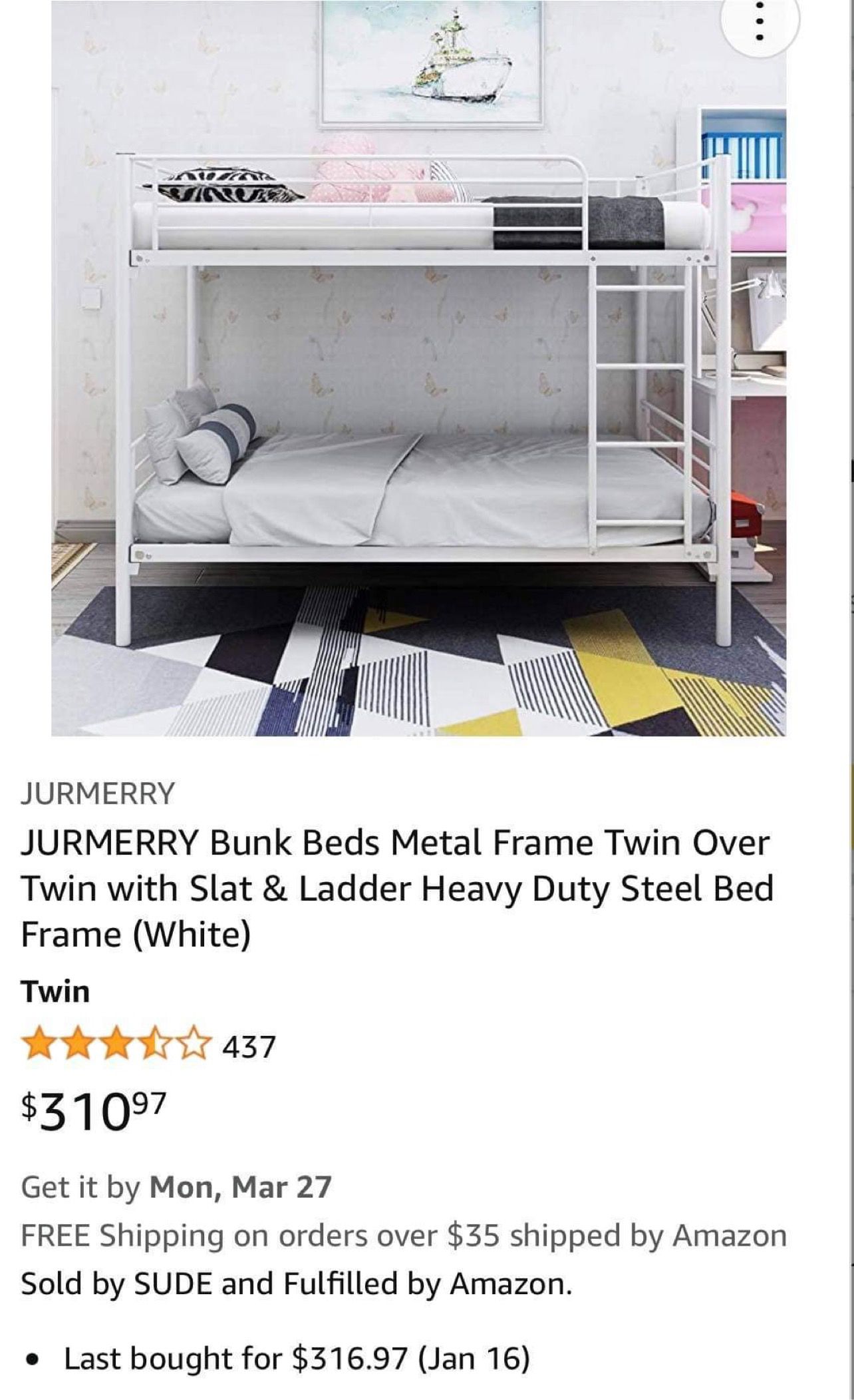 #SellingSpree 1-MONTH USED JURMERRY Bunk Beds Metal Frame