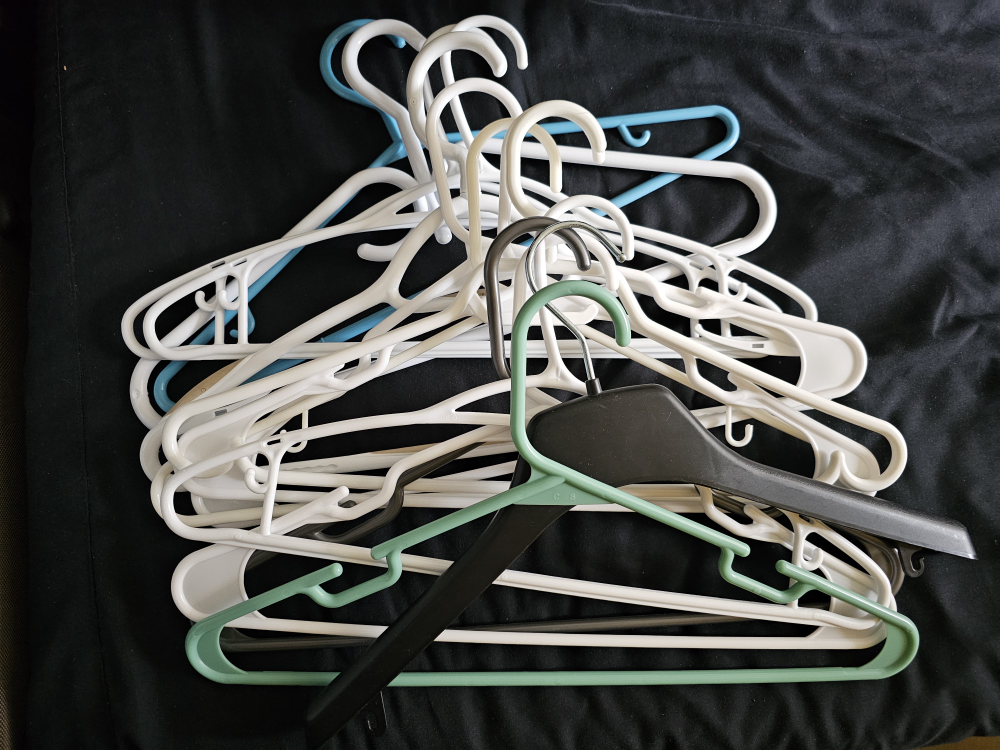 14 Assorted Plastic Cloth Hangers thumbnail