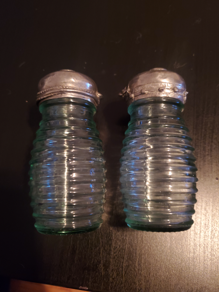 Pewter Prince And Pauper salt and pepper shakers image indicator(2)