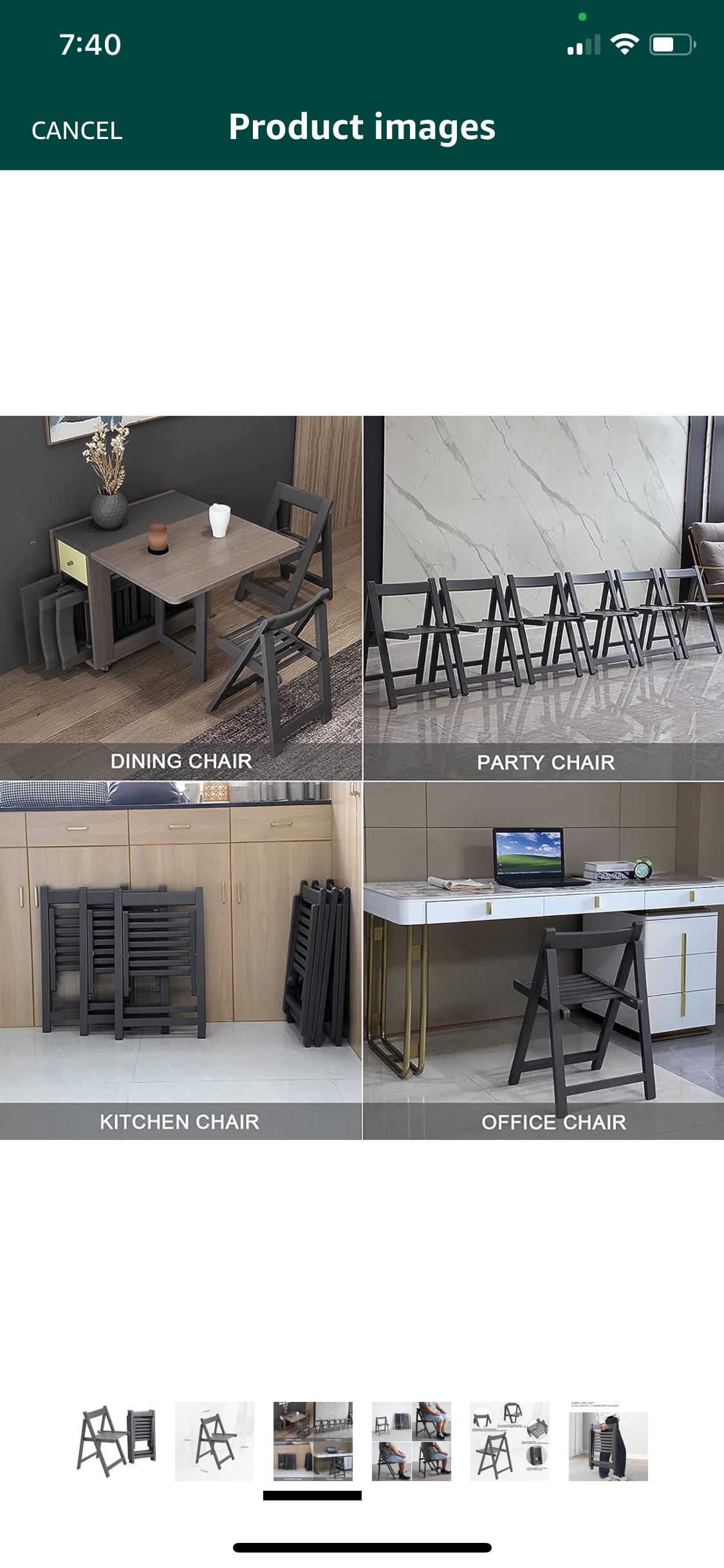 NEW* Folding chairs, modern style, SET OF 2 READ DESCRIPTION‼️ - photo 4