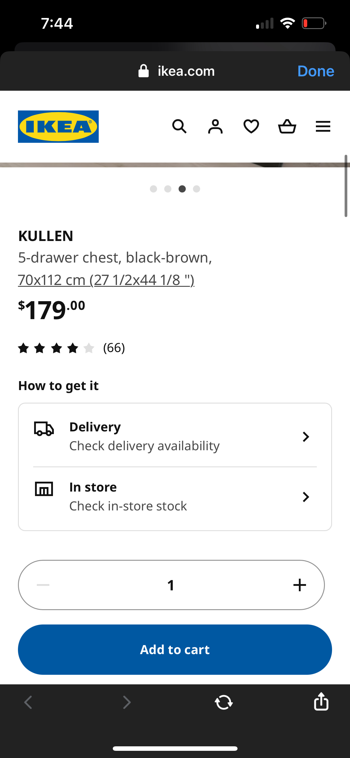 IKEA 5 drawer chest (KULLEN) - photo 5