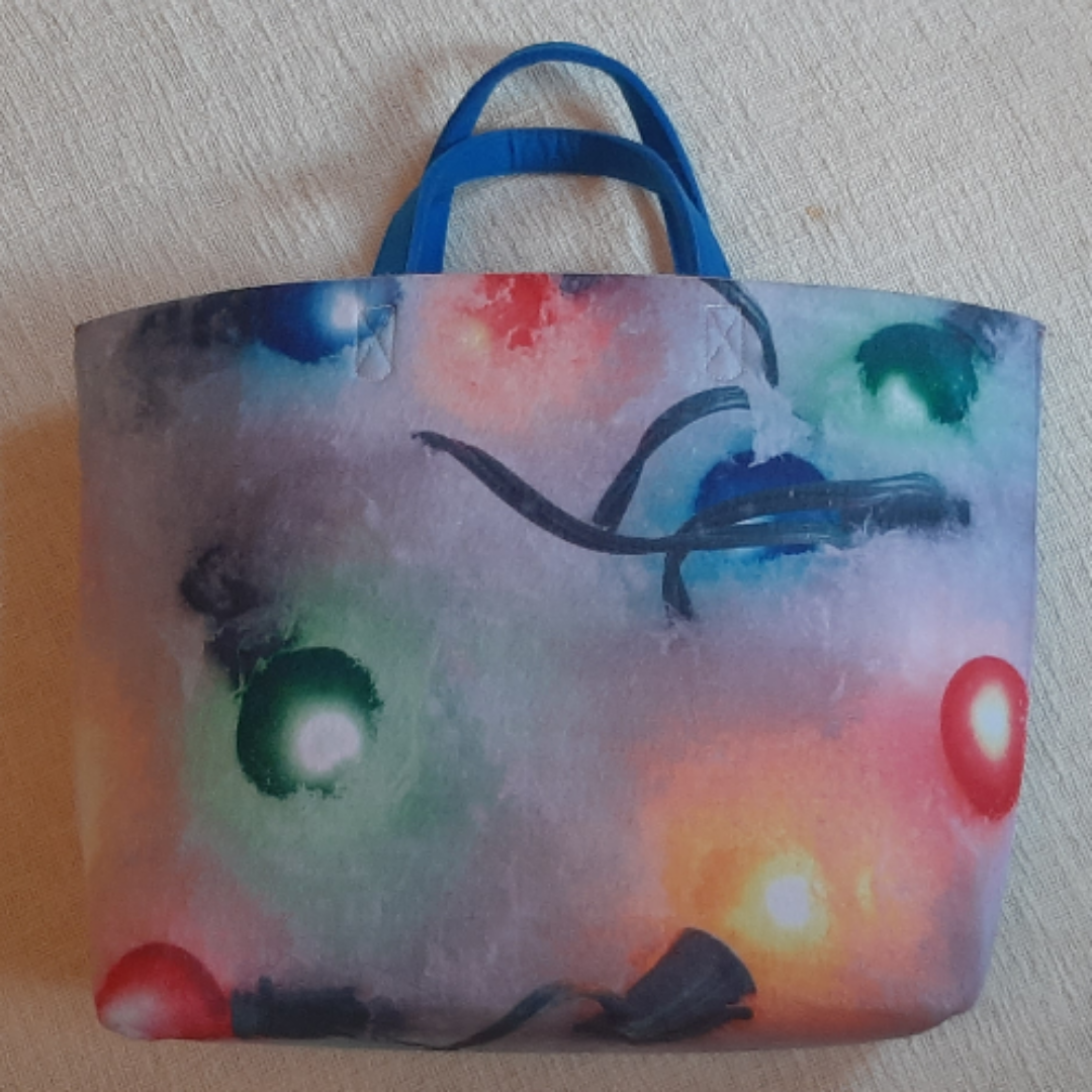 Xmas Ornament Felt Tote Bag