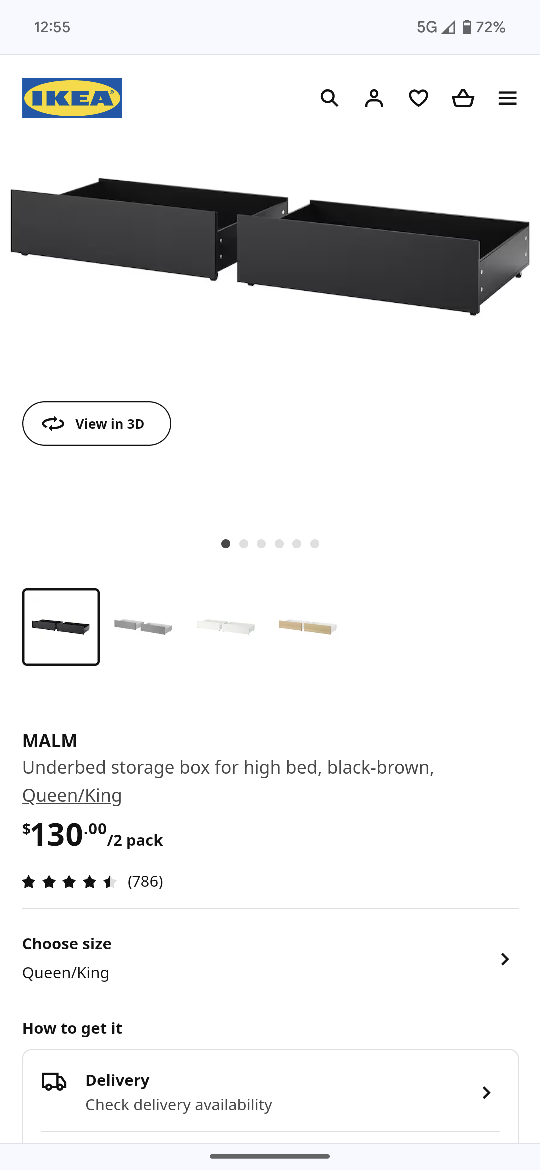Ikea MALM Underbed storage (King/Queen) - photo 3