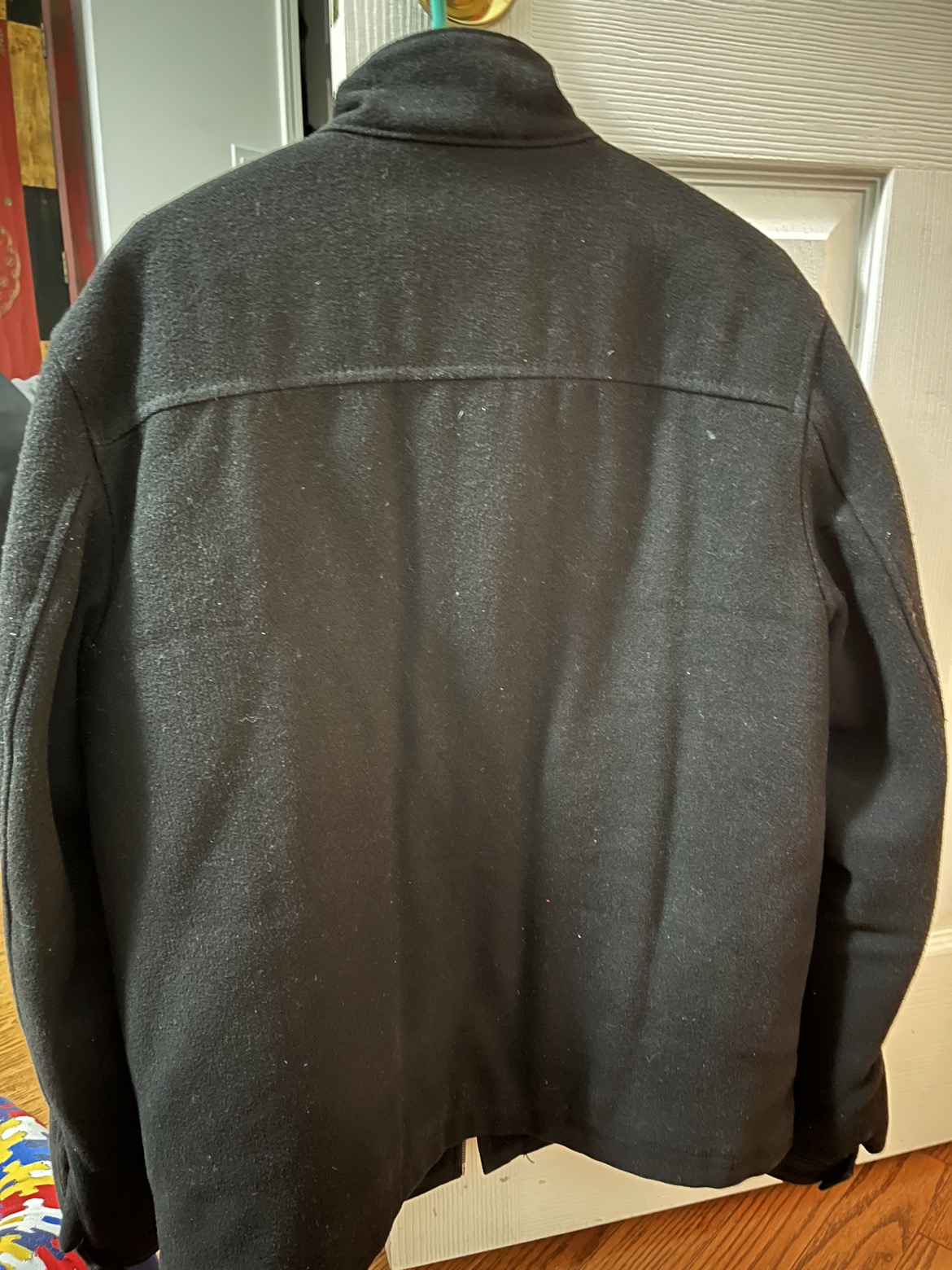 Old navy black zip up coat image indicator(2)