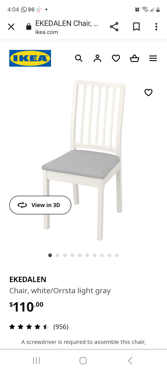 4 EKEDALEN Chairs thumbnail