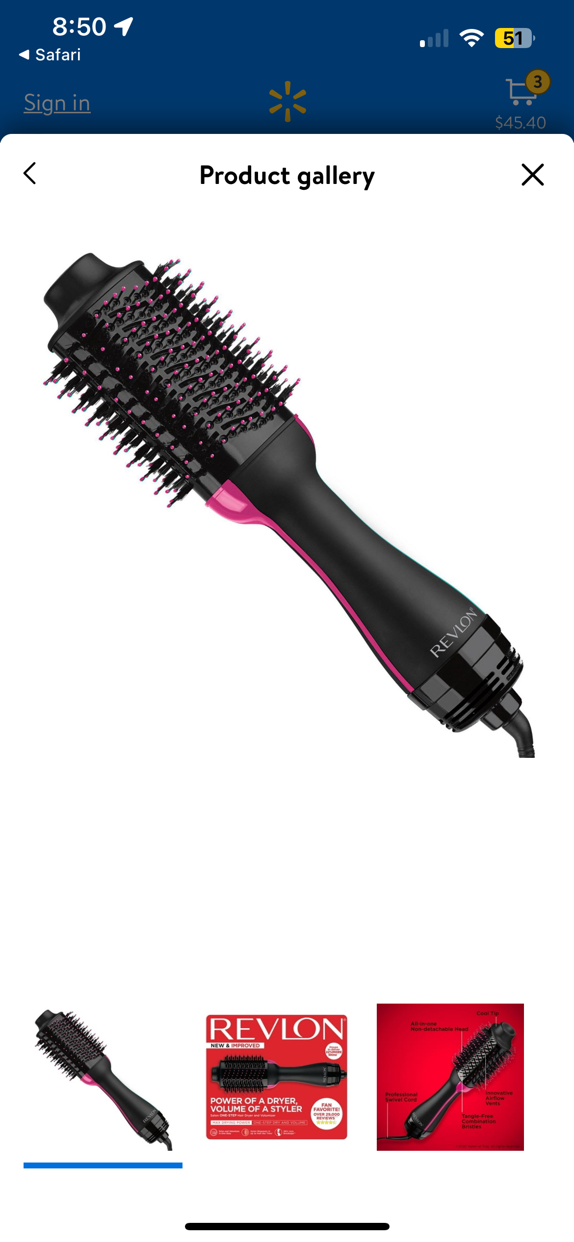Revlon salon one step hair dryer thumbnail