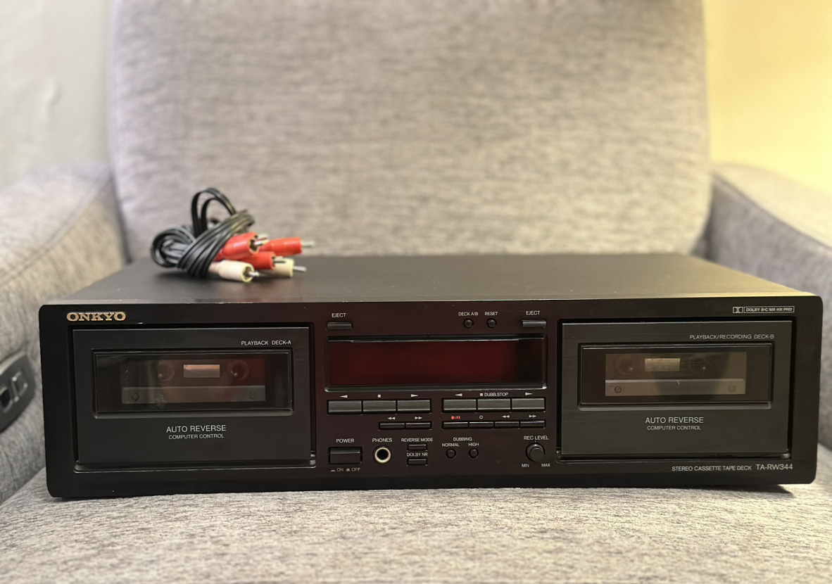 ONKYO Dual Stereo Cassette Tape Deck Player - TA-RW344