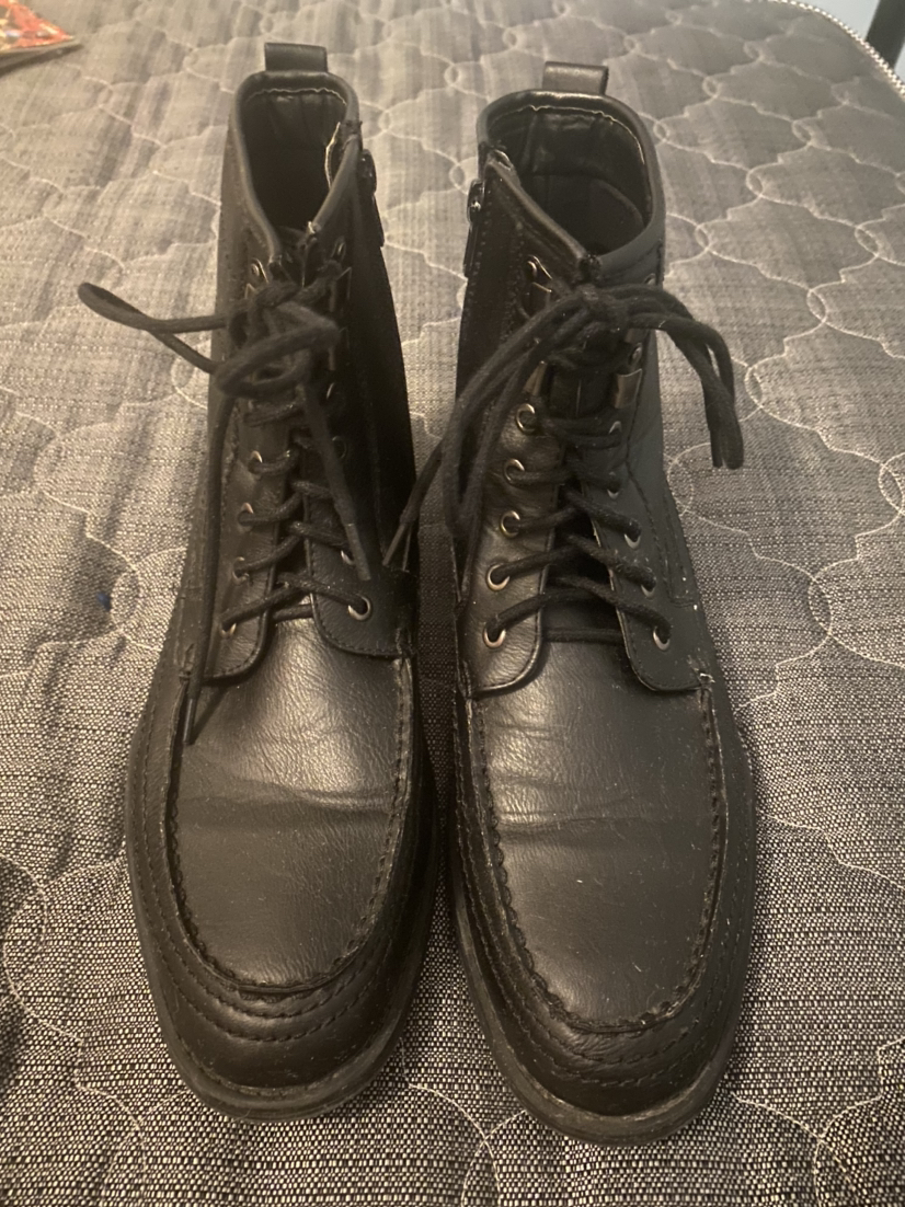 Men’s Forever 21  Zip Up Boots with laces  size 9 black - photo 4