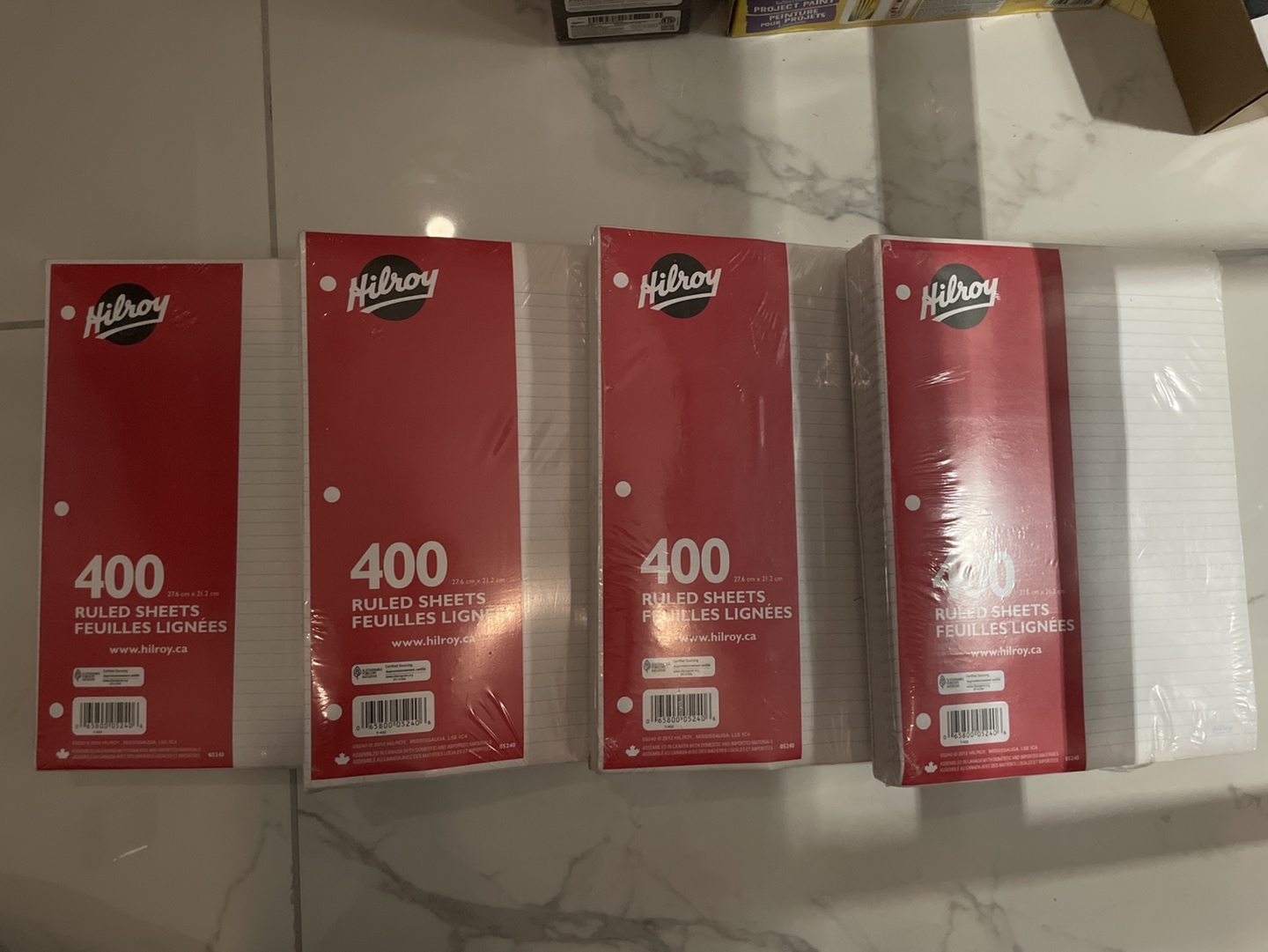 Hilroy Ruled Refill Paper 3 Hole 400 Sheets Per Pack (4packs)