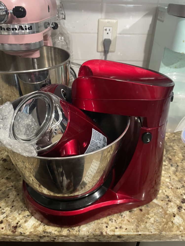 Betty Crocker Red Metallic 7-Speed Power-Up Stand Mixer - photo 2