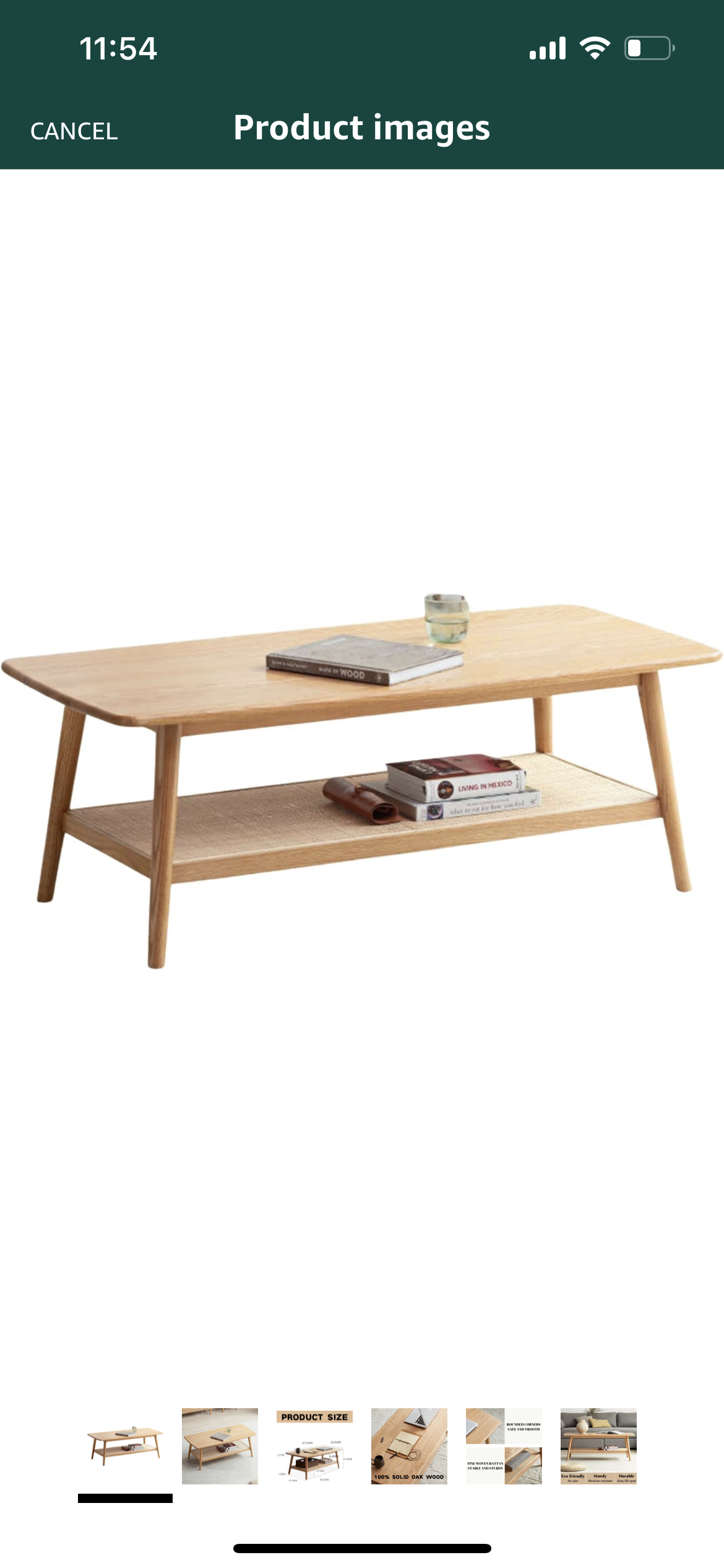 Solid Oak Coffee Table Like New