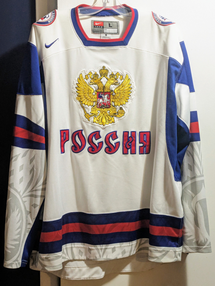 L- NIKE Authentic Team Russia 2010 Olympic Ice hockey Jersey