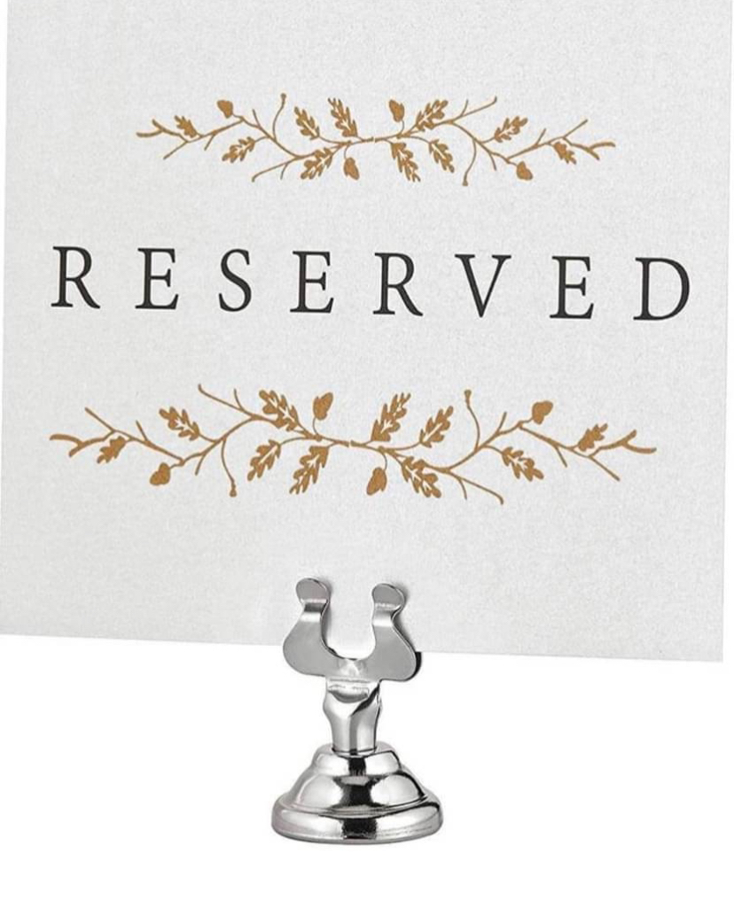 Gold and silver table sign holder - photo 2