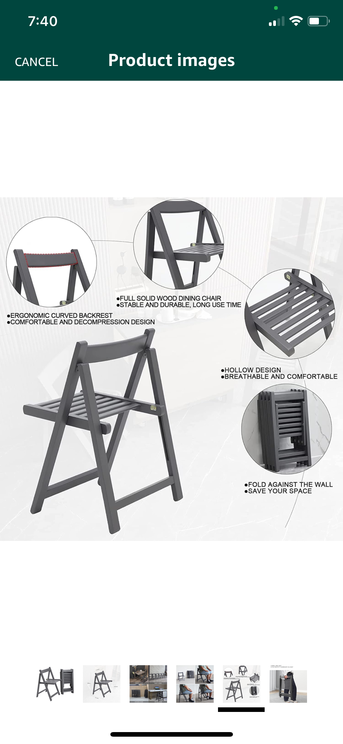 NEW* Folding chairs, modern style, SET OF 2 READ DESCRIPTION‼️ - photo 3