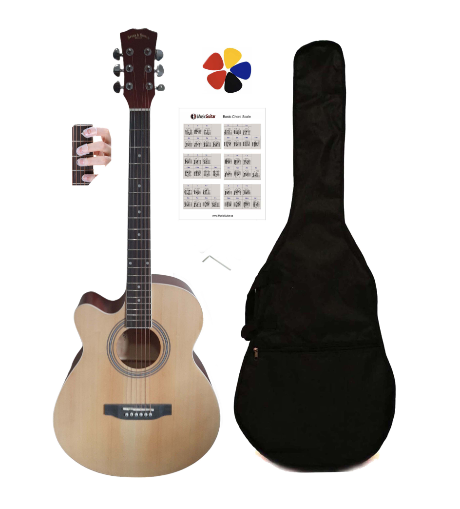 Left handed acoustic guitar 40" with pack brand new thumbnail