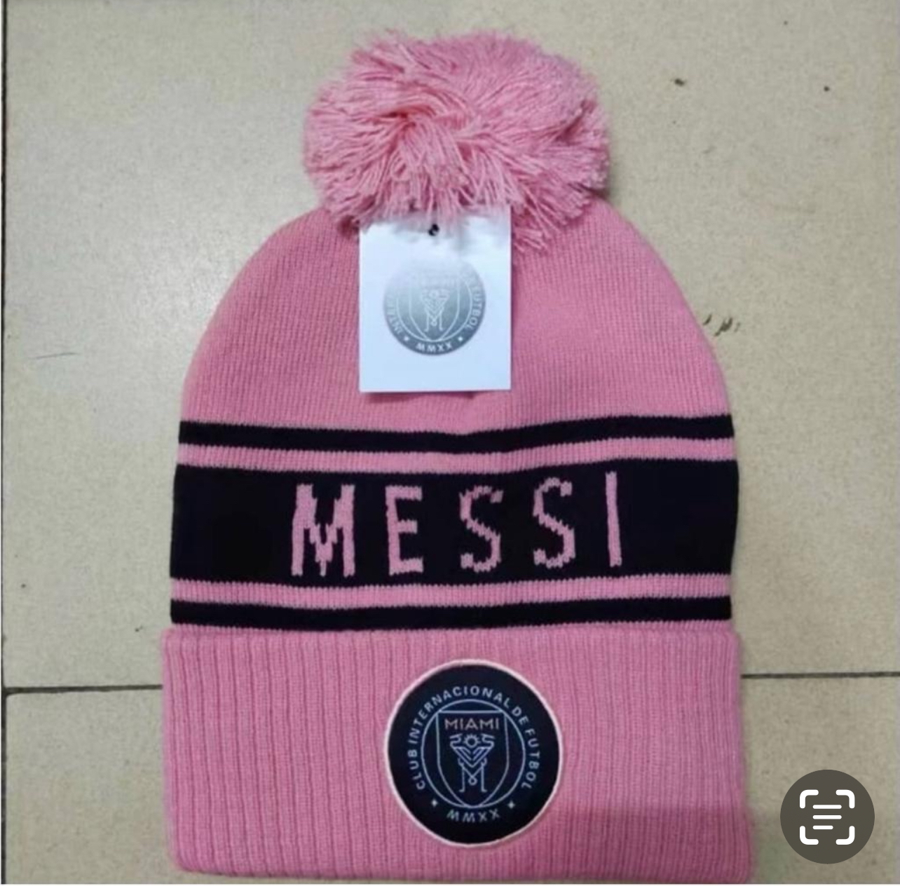 Inter Miami Messy Beanie LAST ONE for now!!