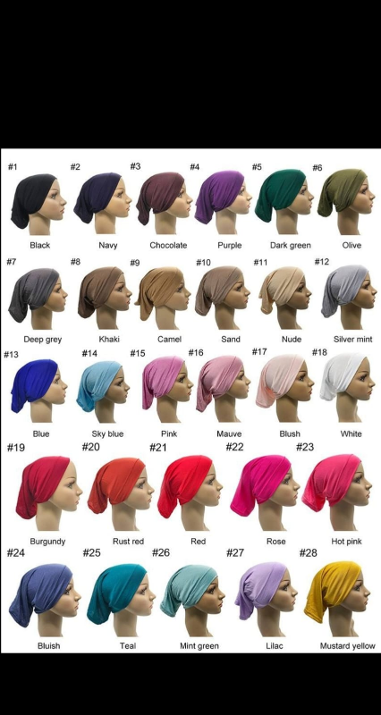 hijab under cap