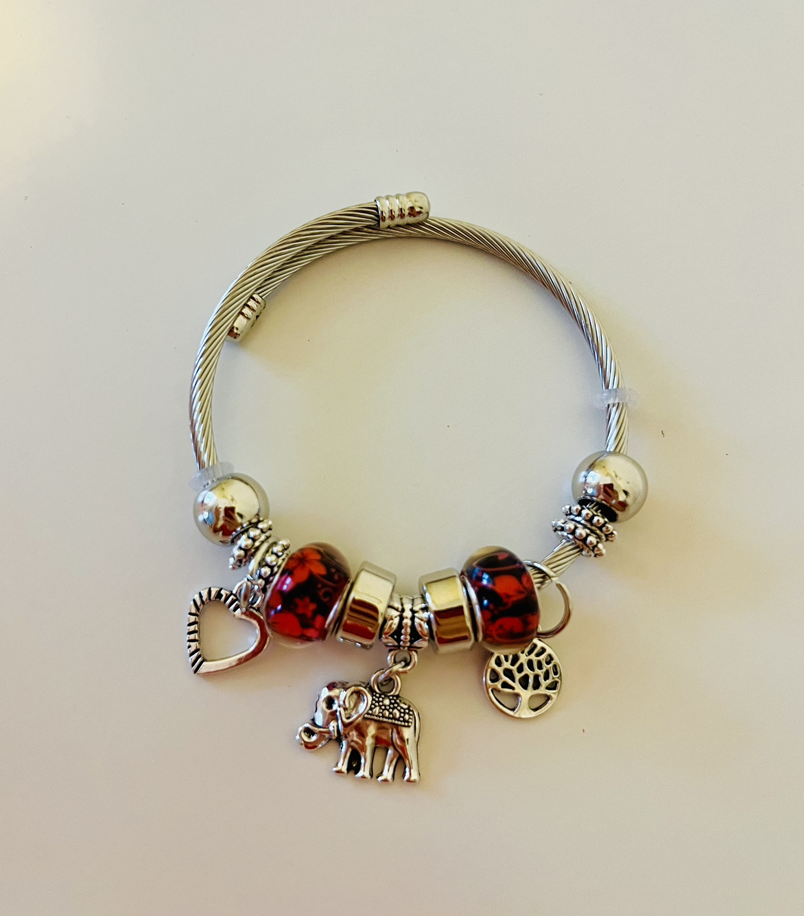 NEW~ Cute Elephant Charms Bracelet thumbnail