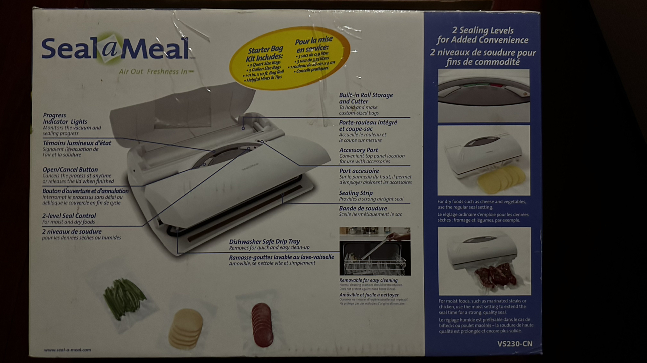 Seal-A-Meal VS230 Vacuum Food Sealer, White - photo 4