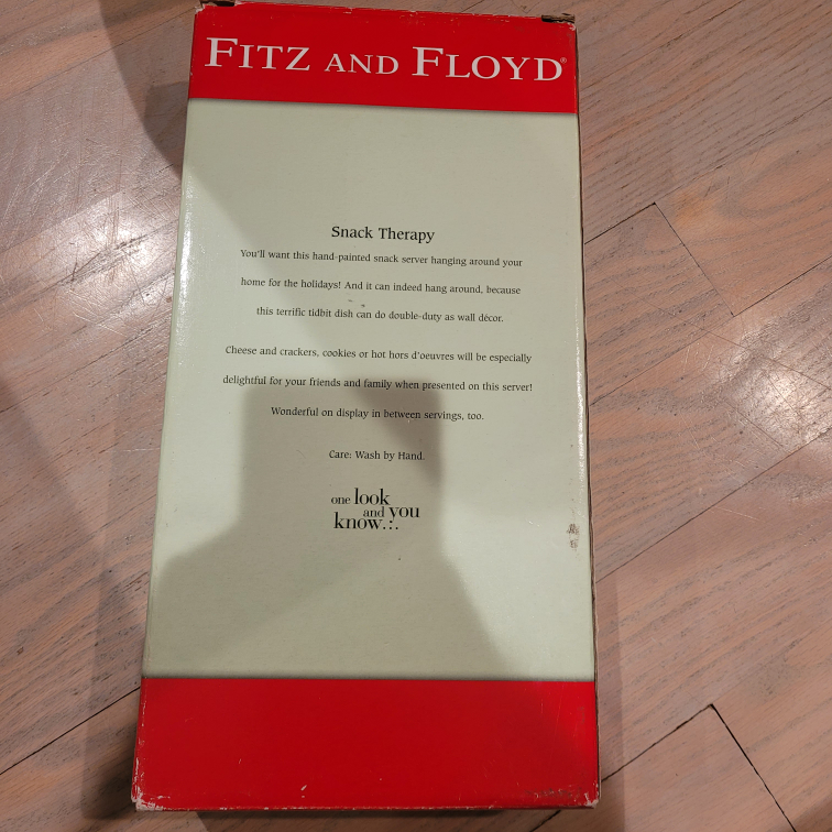 Fitz and Floyd Snack Therapy Santa Server NEW image indicator(3)