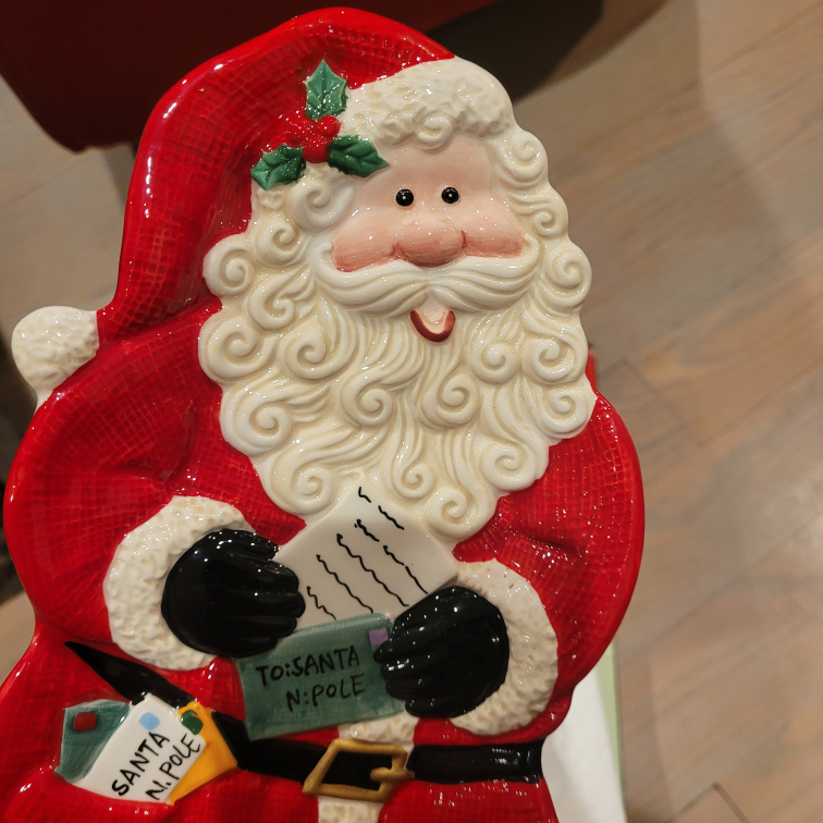 Fitz and Floyd Snack Therapy Santa Server NEW image indicator(4)