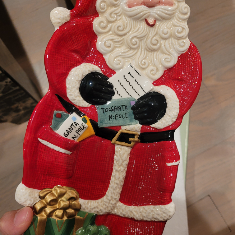 Fitz and Floyd Snack Therapy Santa Server NEW image indicator(5)