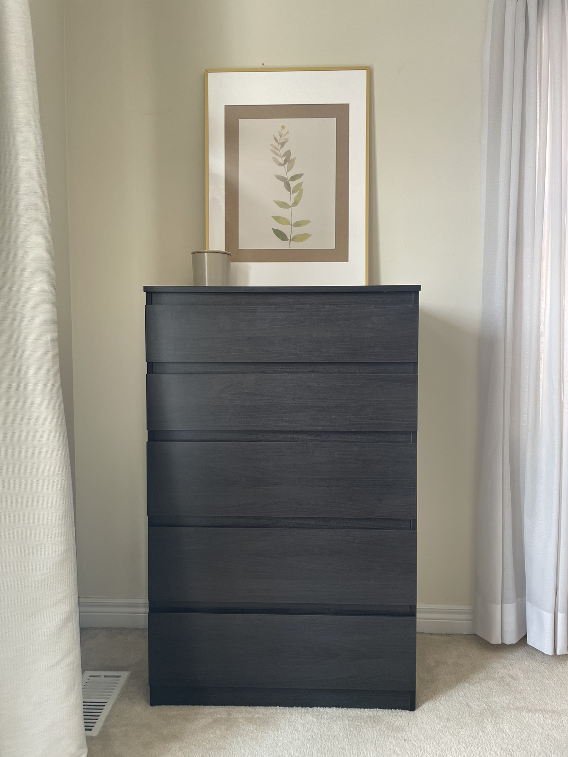 IKEA Kullen Chest in Black/Brown thumbnail
