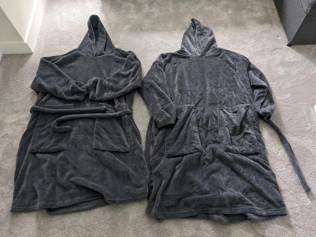 Charcoal Snuggies / Fuzzy Bathrobes thumbnail