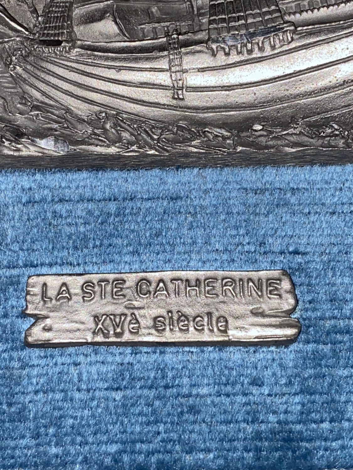 Vintage Pewter Artwork - set of 2 framed ships image indicator(10)