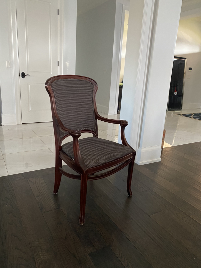 Vintage European dining arm chair thumbnail