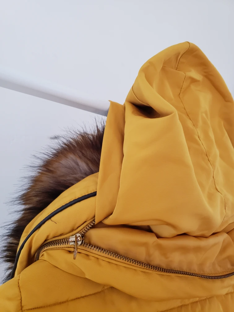 Fashionable winter padding with Fur and Hoodie - photo 3