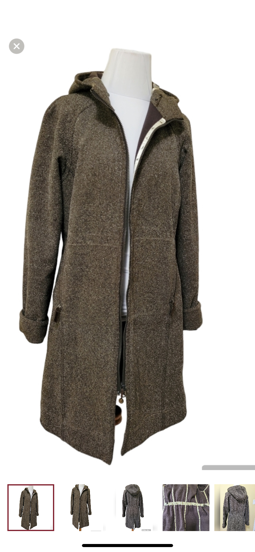 Lululemon tweed long hooded jacket size 8 thumbnail