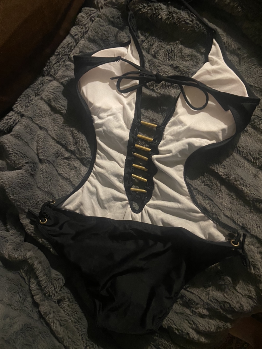 Black one piece sexy swimsuit - photo 2