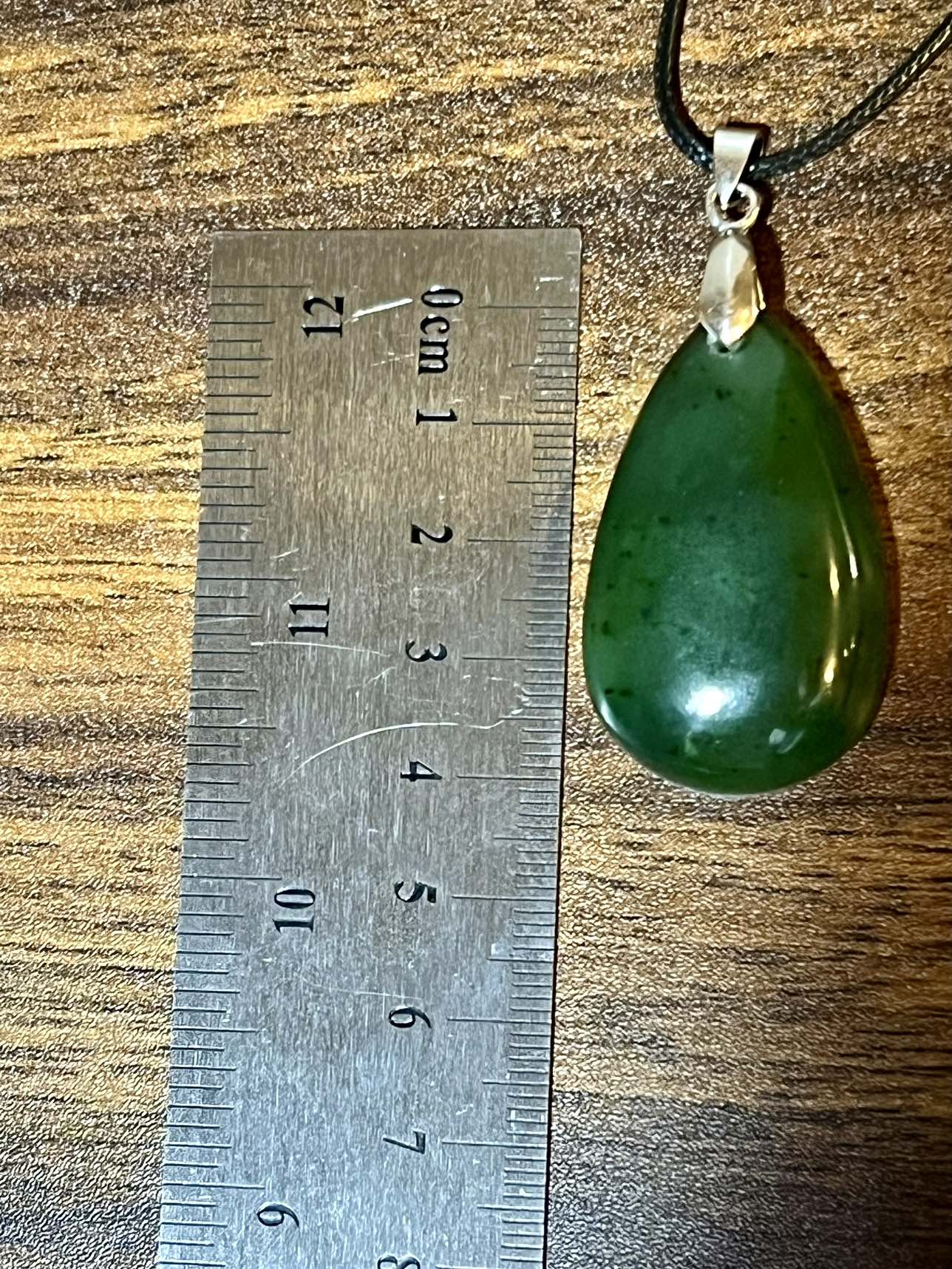 Nephrite Jade teardrop Pendants - photo 3
