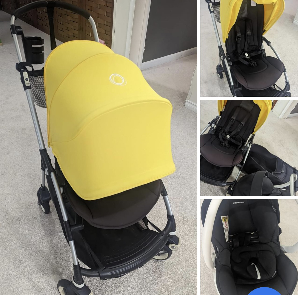 Bugaboo Bee 3 stroller with bassinet thumbnail
