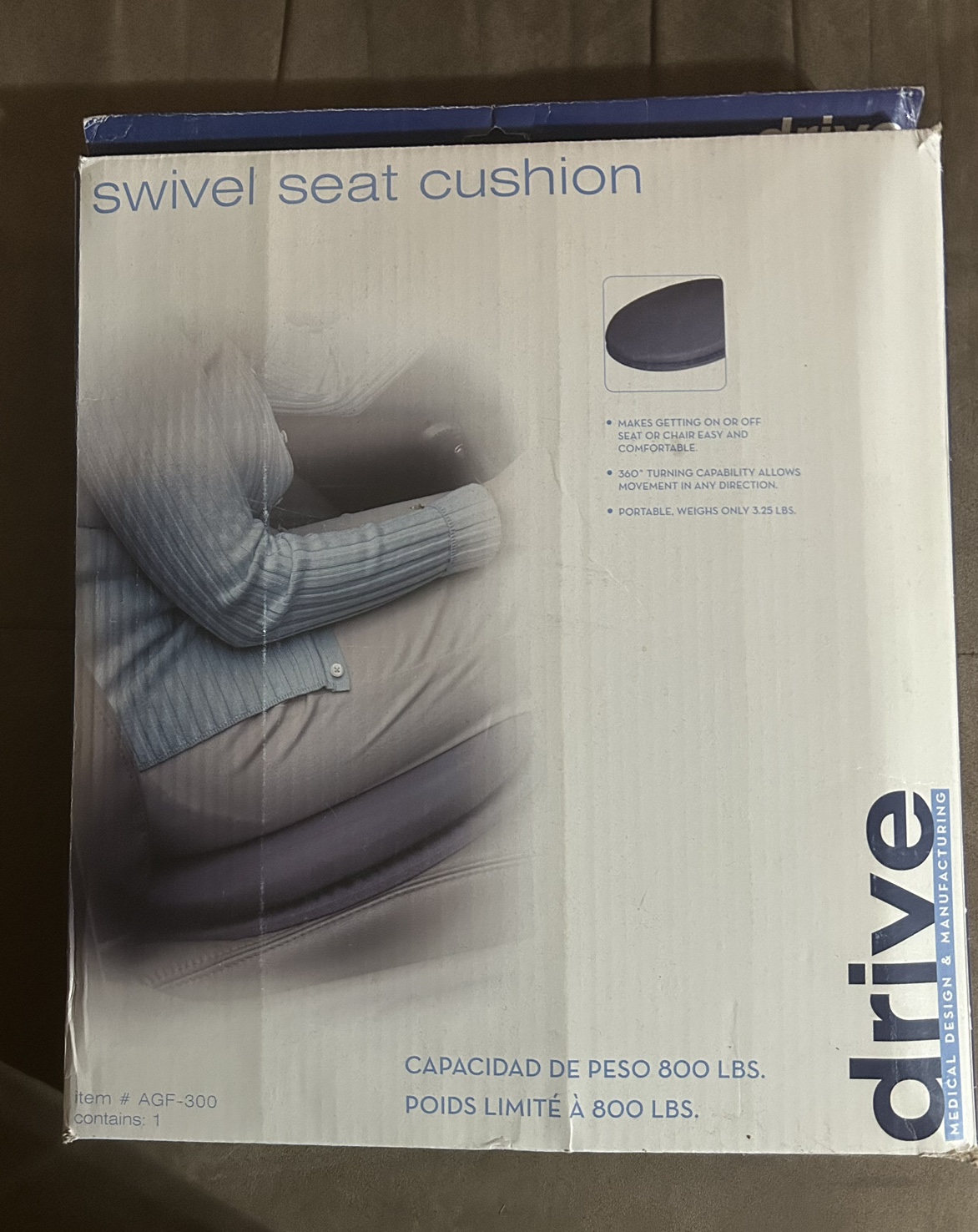 Swivel seat cushion