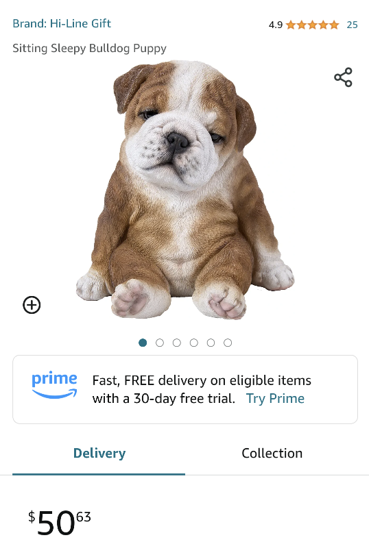 Brand New Bulldog Puppy Statue image indicator(2)