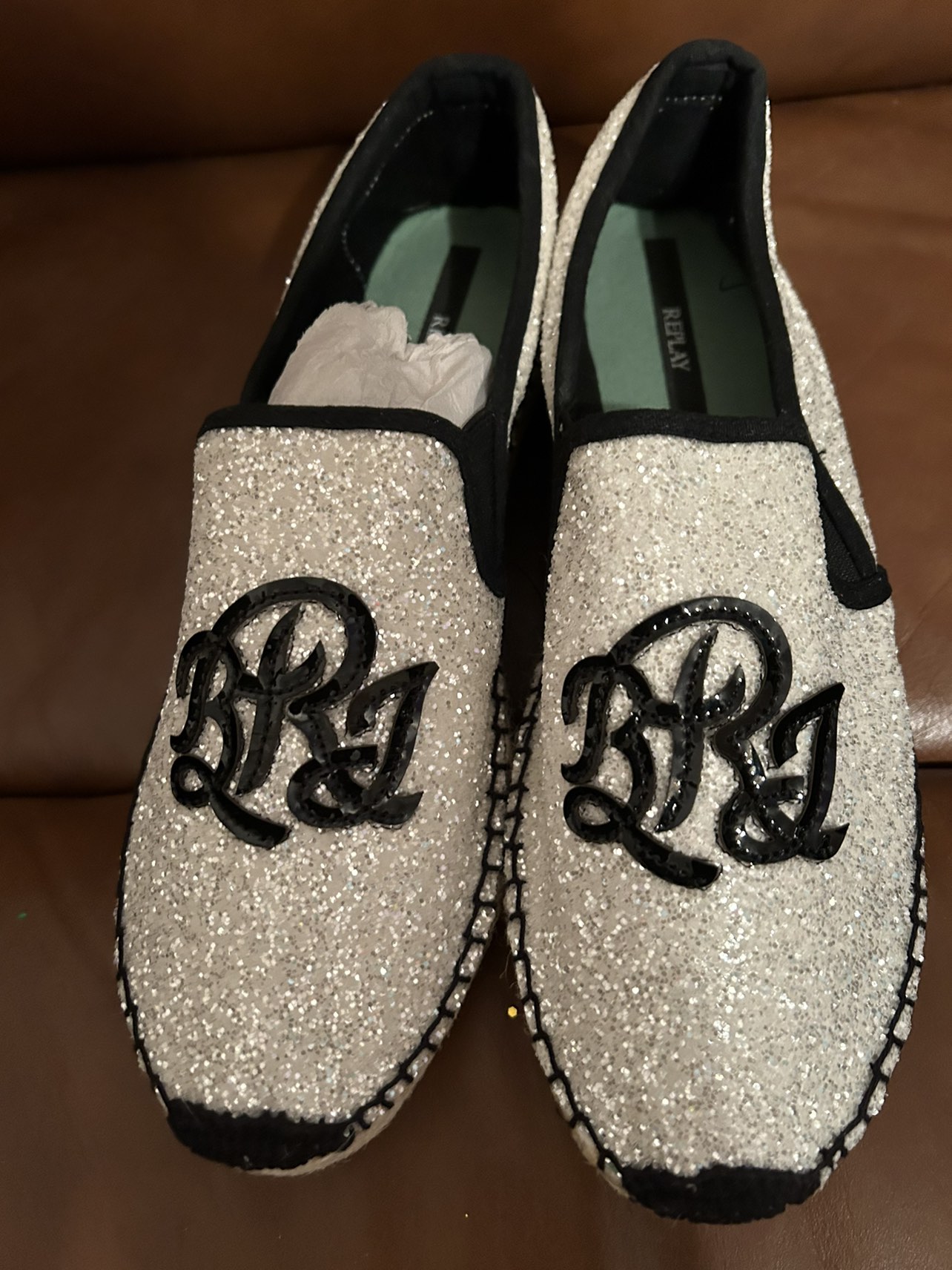 Replay Glitter Espadrilles - sz 41 thumbnail