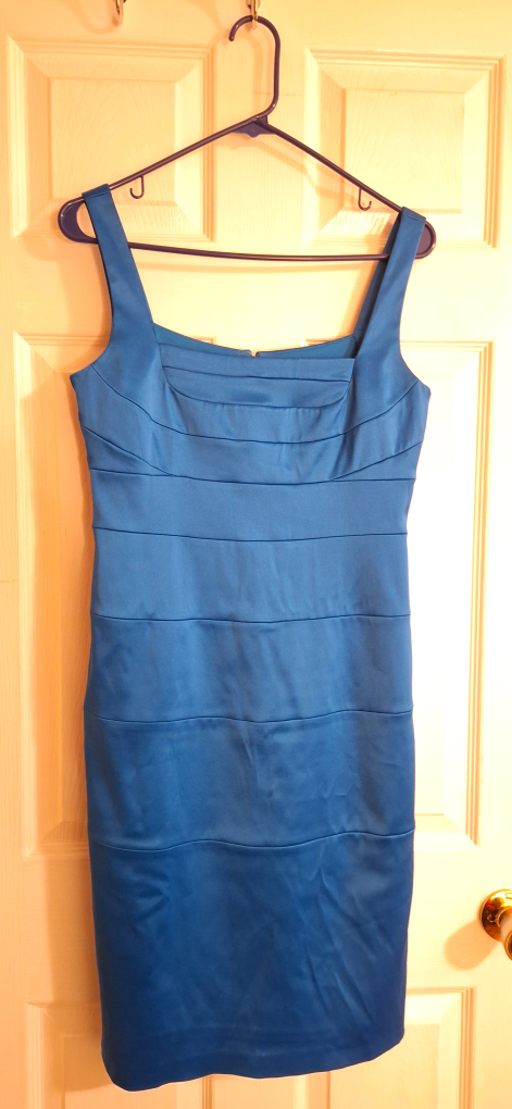 Satin Turquoise Party Dress and shawl