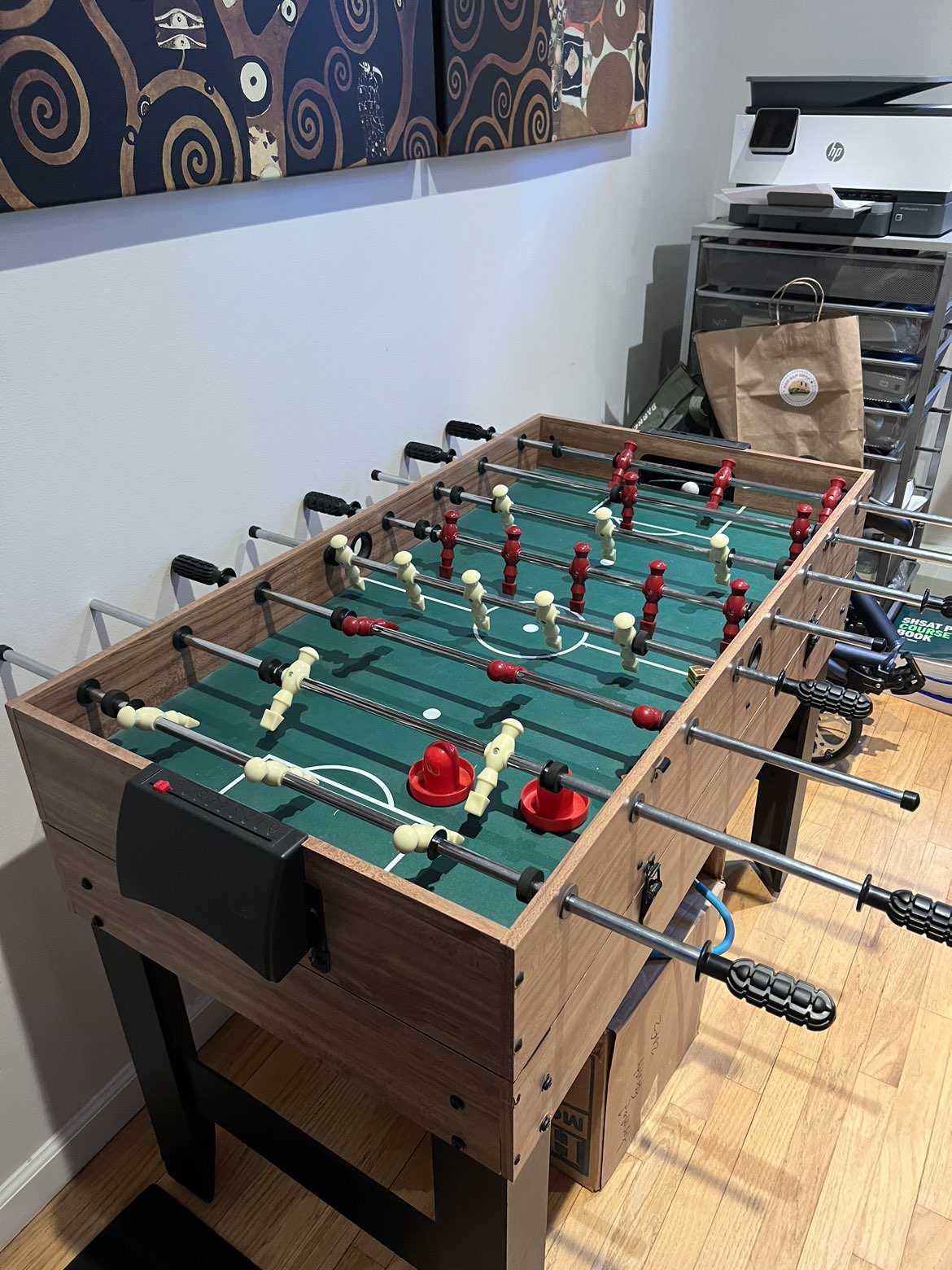 Multi game table: foosball, air hockey, billards