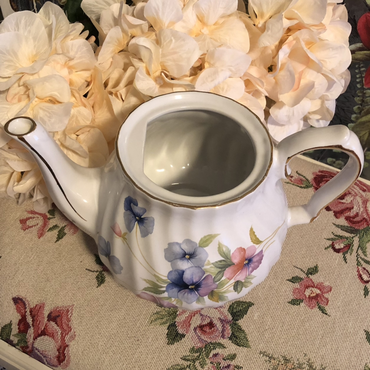 Sadler Teapot Pansies Motif - photo 5